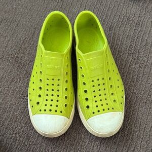Native Slip-On Shoes in Neon Lime